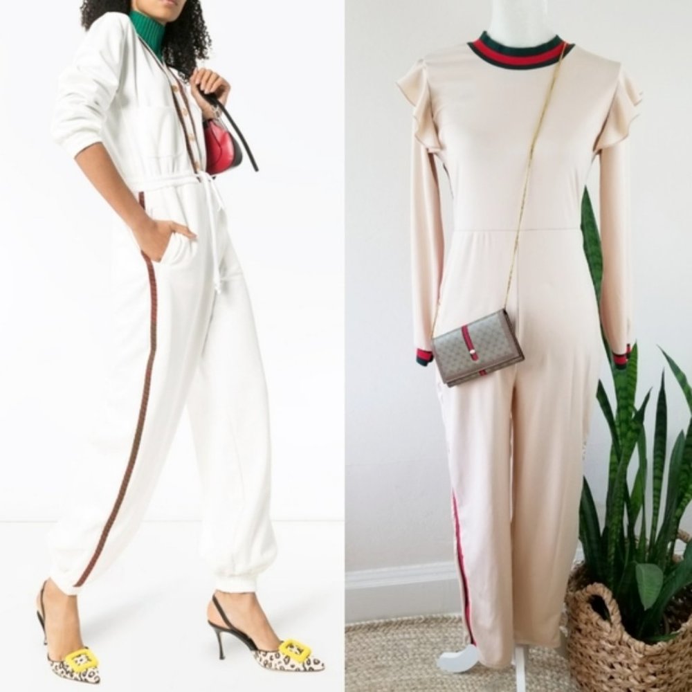 Handmade Ruffle-Shoulder Jumpsuit